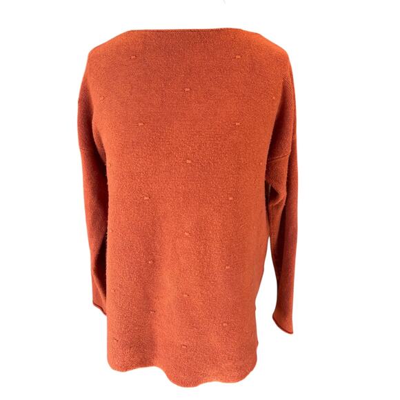 M Made in Italy orange long sleeve sweater - Picture 2 of 7